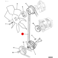Pasek klinowy napędowy silnik koparka 3CX – oryginalna część JCB | Interhandler Poznań
