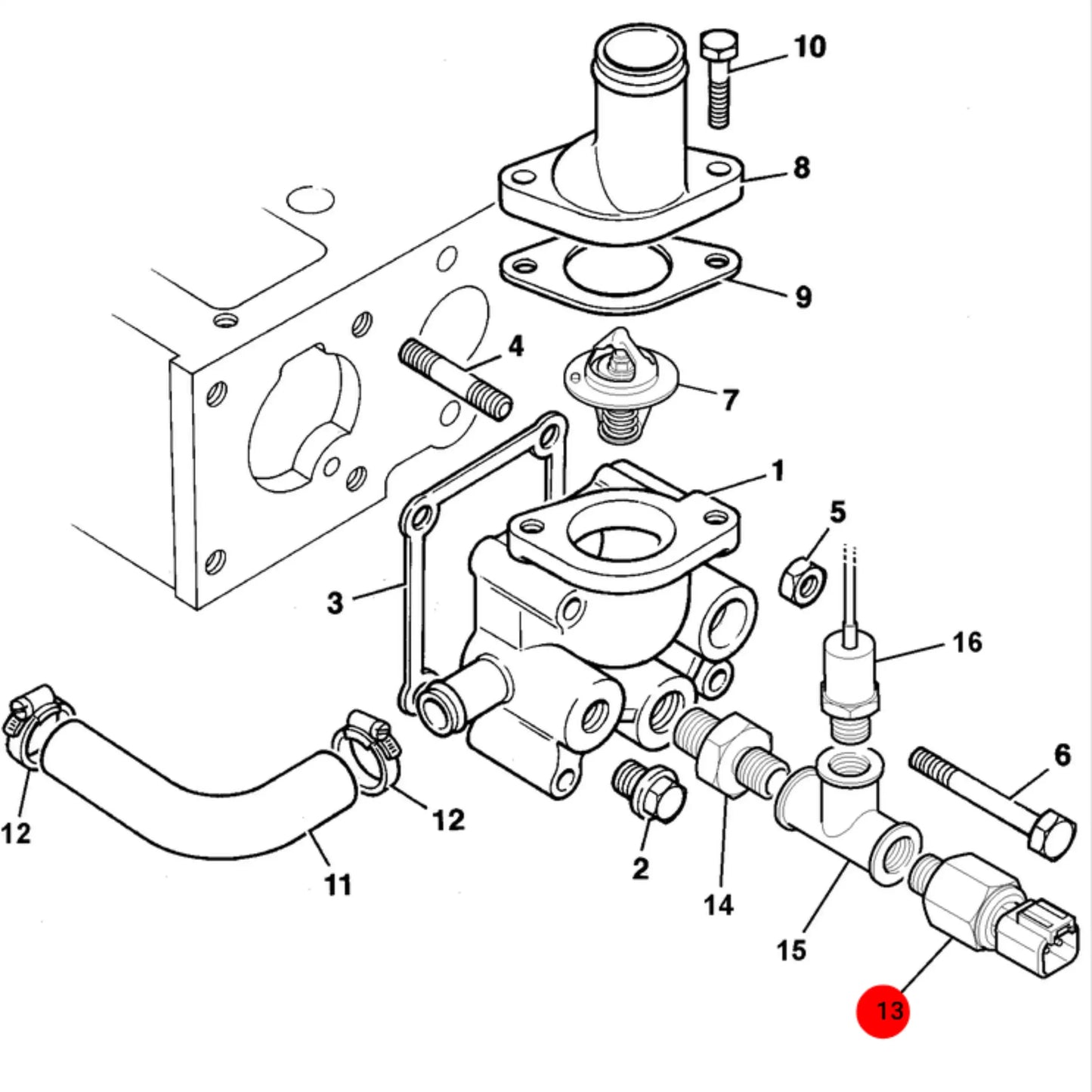 Czujnik temperatury wody czujnik elektryczny koparka – oryginalna część JCB | Interhandler Brzeg