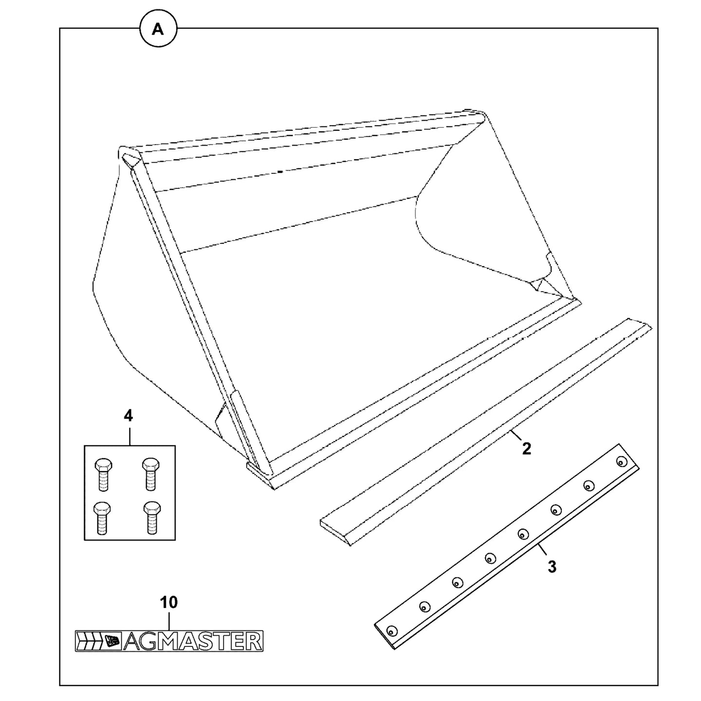 Łyżka zbozowa 2 7m3 2450mm nowa q fit ładowarka – oryginalna część JCB | Interhandler Rzeszów