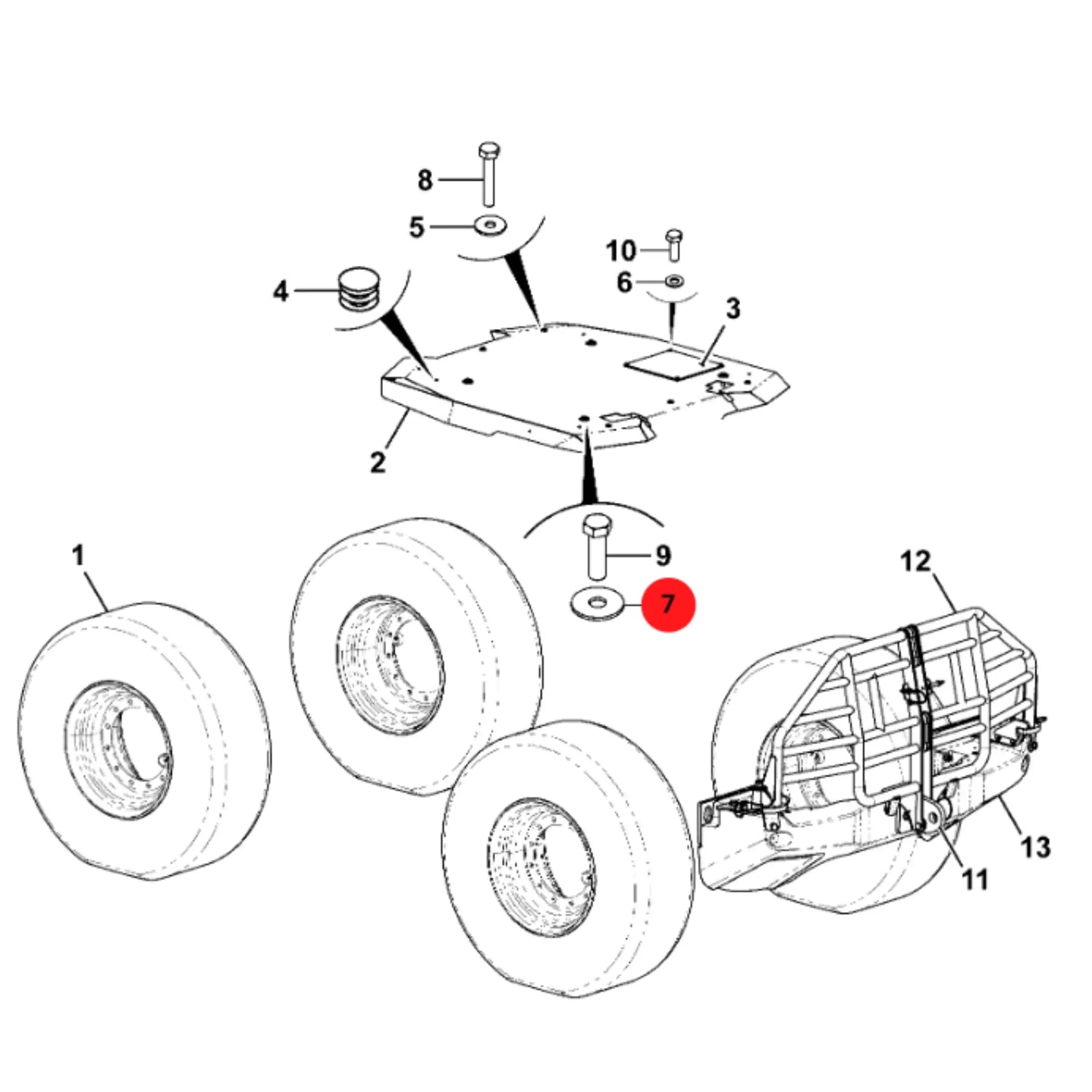 Podkładka koparka ładowarka 3CX 4CX – oryginalna część JCB | Interhandler Wrocław