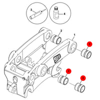 Tuleja szybkozlacza mechaniczny koparka ładowarka – oryginalna część JCB | Interhandler Olsztyn