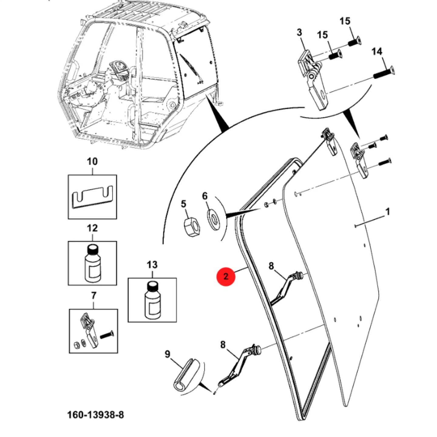 Uszczelka szyby uszczelka silnik koparka – oryginalna część JCB | Interhandler Olsztyn