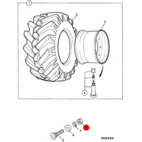 Nakrętka koła nut wheel – oryginalna część JCB | Interhandler Szczecin