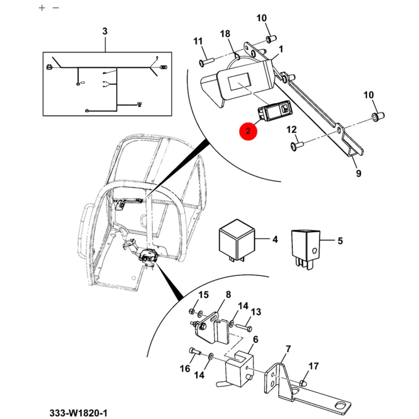 Przełącznik koparka ładowarka 3CX 4CX – oryginalna część JCB | Interhandler Kielce