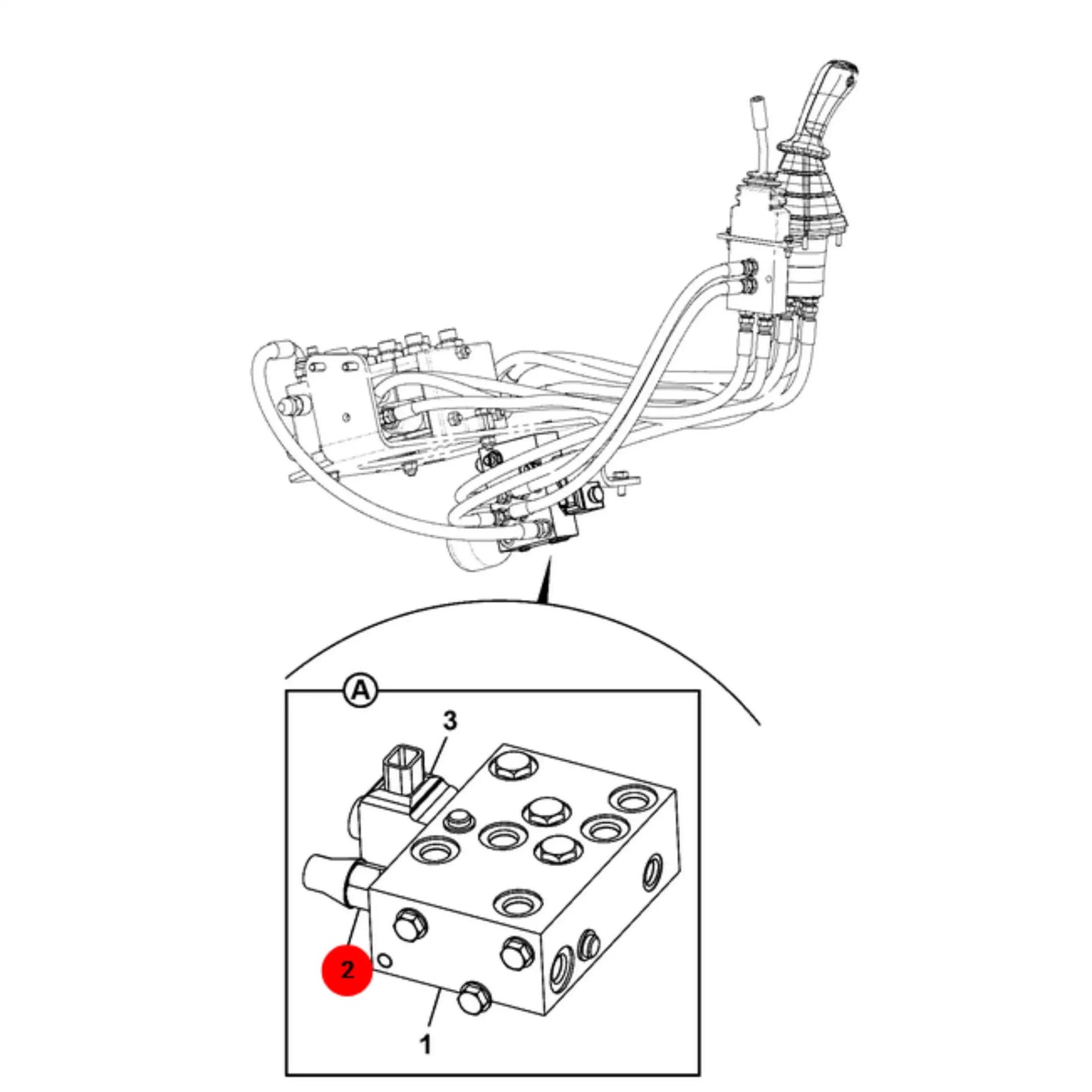 Zawór kasetowy hydrauliczny cartridge valve koparka – oryginalna część JCB | Interhandler Poznań