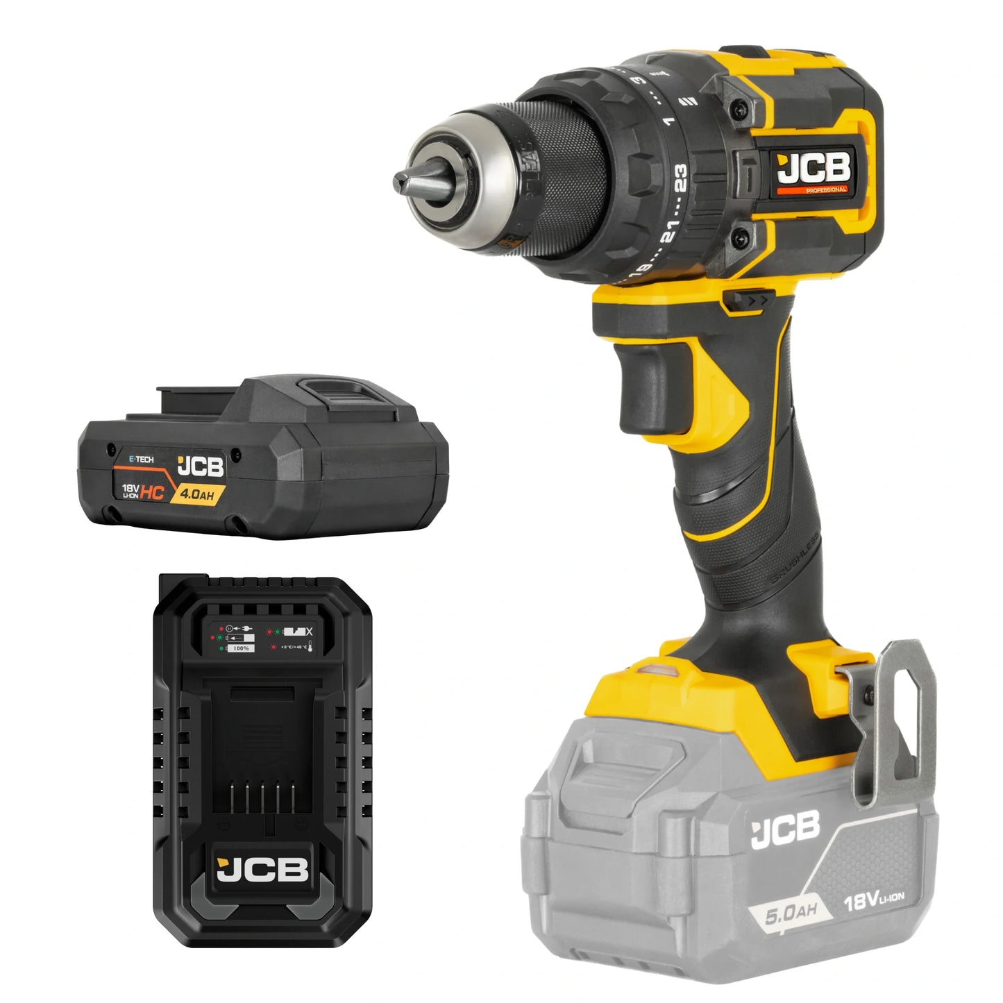 Wiertarko wkrętarka JCB 18PCD-75 75 Nm – wiertarka udarowa, prezentacja produktu