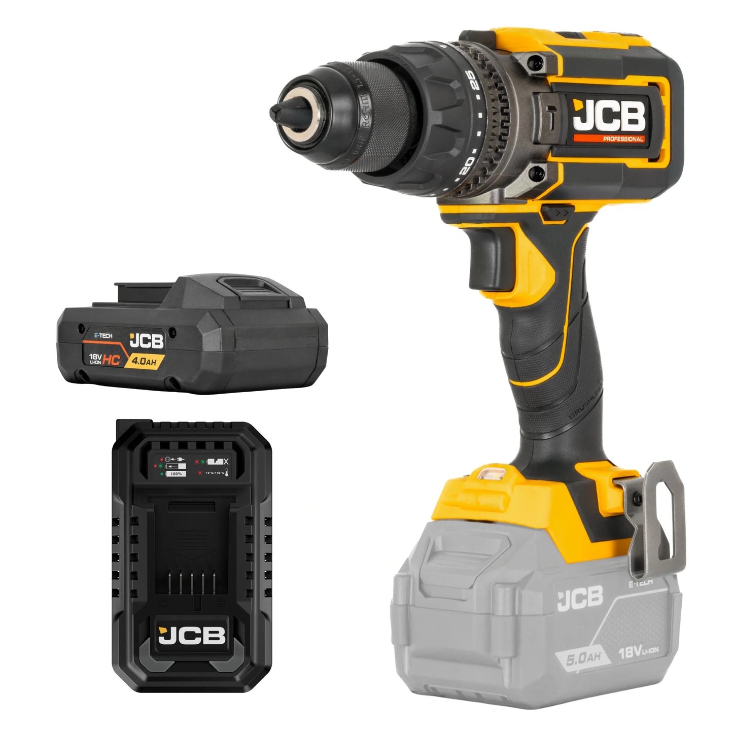 Wiertarko wkrętarka JCB 18PCD-160 160 Nm – wiertarka udarowa, prezentacja produktu