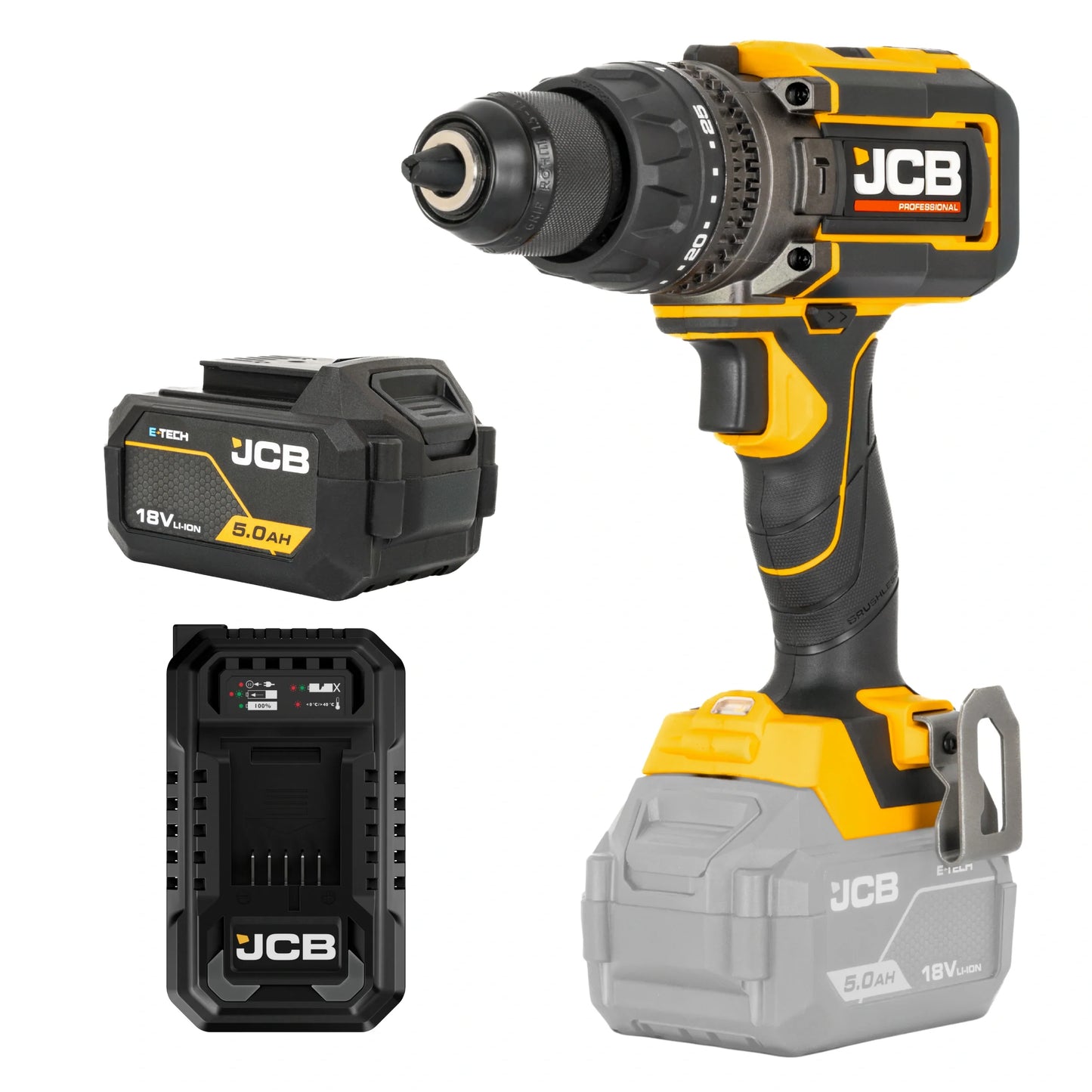 Wiertarka udarowa JCB 18PCD-160 160 Nm – wiertarko wkrętarki, prezentacja produktu