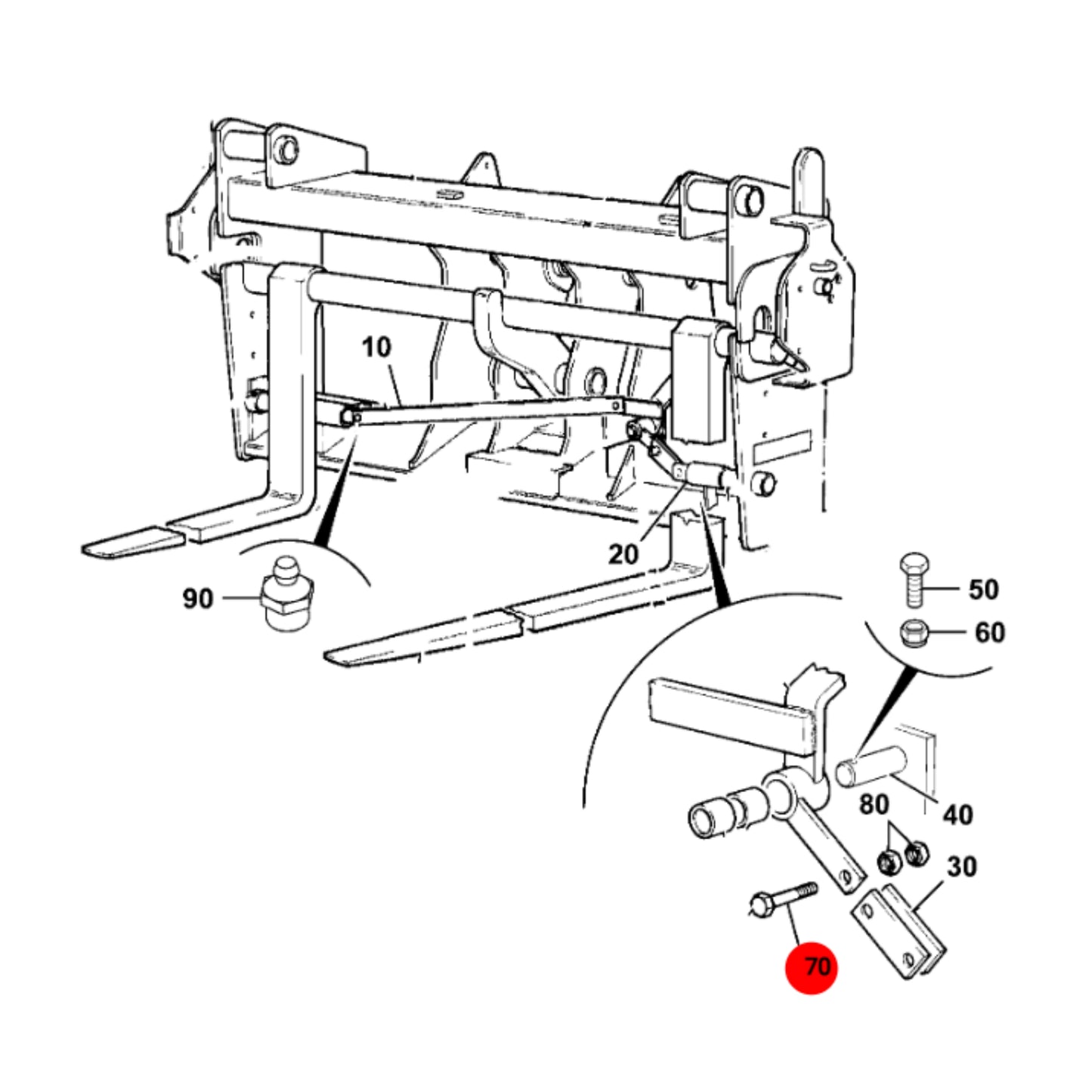 JCB Śruba M10 Koparka Ładowarka Części 826/10793 Oryginał