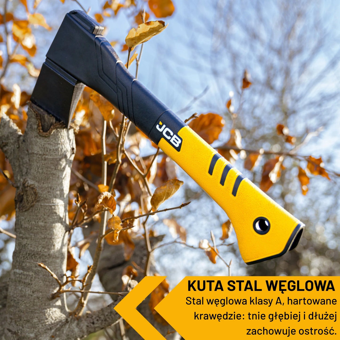 Siekiera do łupania drewna JCB 320mm – siekiera do drewna