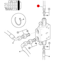 JCB Wąż 1/4 Bsp 1700Mm Hydrauliczny Koparka Ładowarka 649/51472 Oryginał