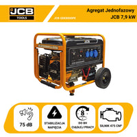 Agregat prądotwórczy JCB 7,9 kW – z AVR do domu i na budowę