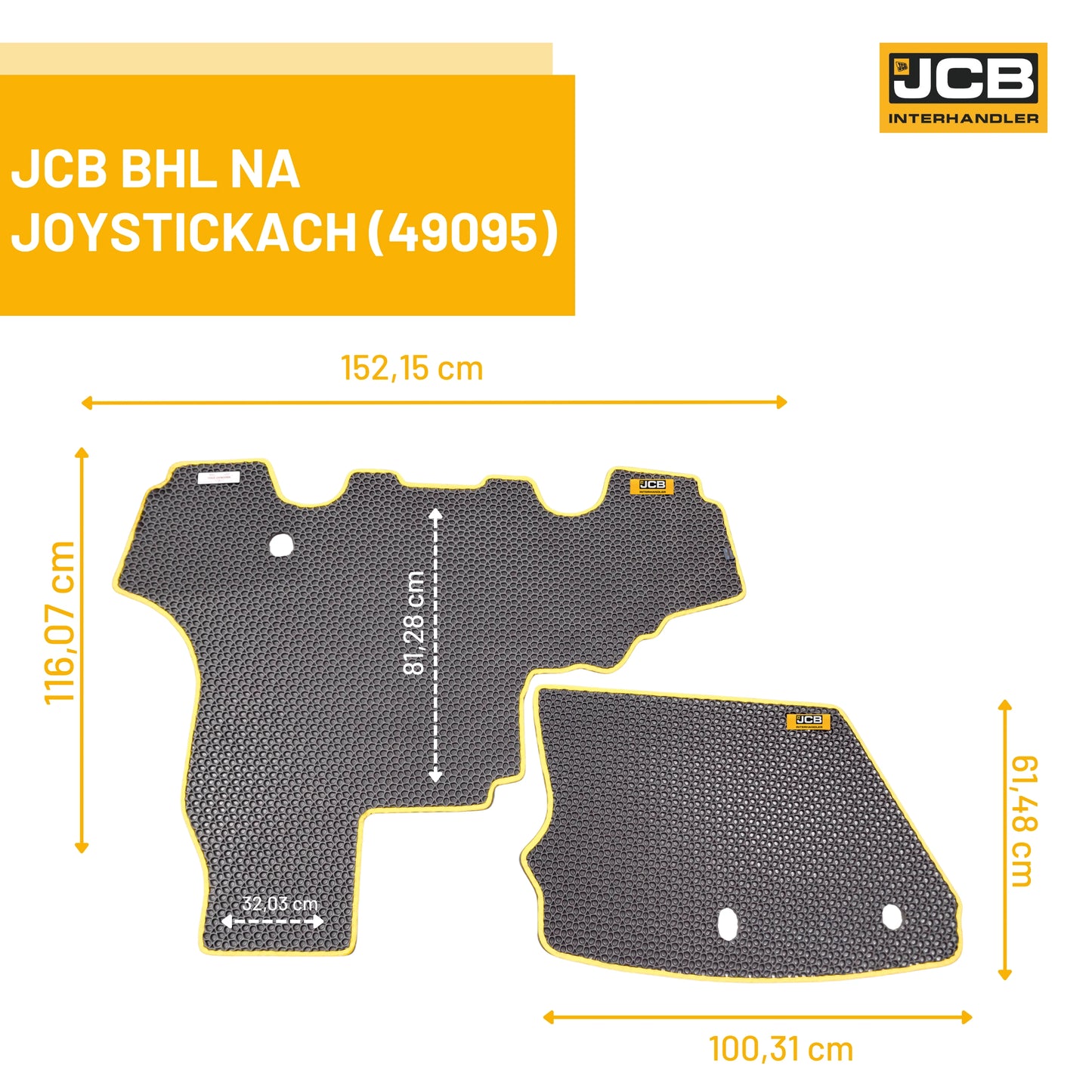 Dywanik eva 3d koparko ładowarka 3CX 4CX 5CX joystick – oryginalna część JCB | Interhandler Toruń