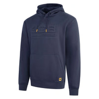Bluza robocza JCB z kapturem kolor granatowy z logo 3D, widok z przodu