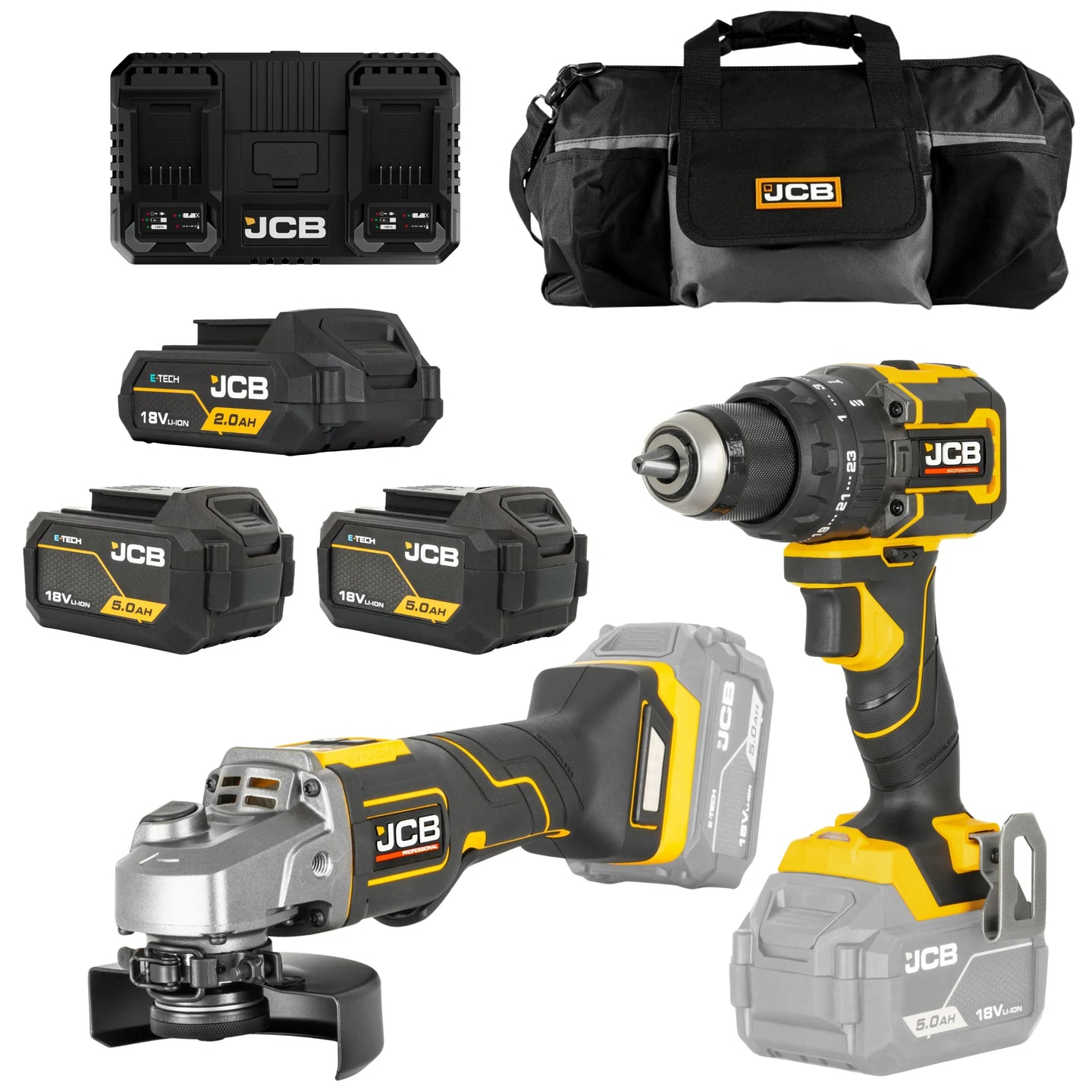 Wiertarko wkrętarka JCB 75Nm – wiertarka udarowa