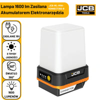 JCB Lampa 1600 lm zasilana akumulatorem elektronarzędzia