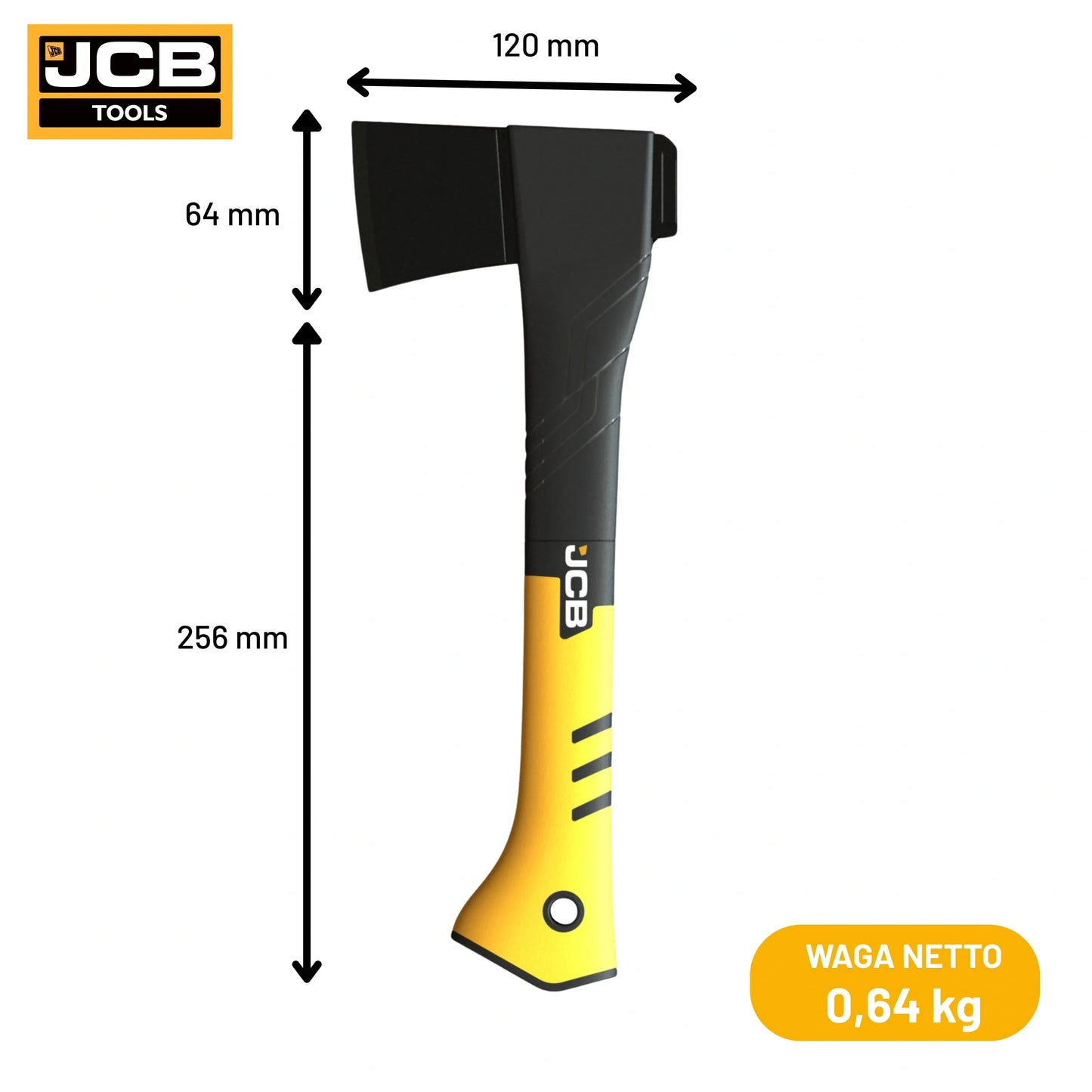 Siekiera do łupania JCB 320mm – siekiera do drewna