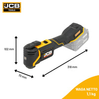 Narzędzie wielofunkcyjne multitool JCB 18V – oscylacyjne do cięcia i szlifowania