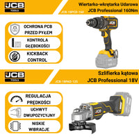 Wiertarka udarowa JCB 160Nm – wiertarko wkrętarki