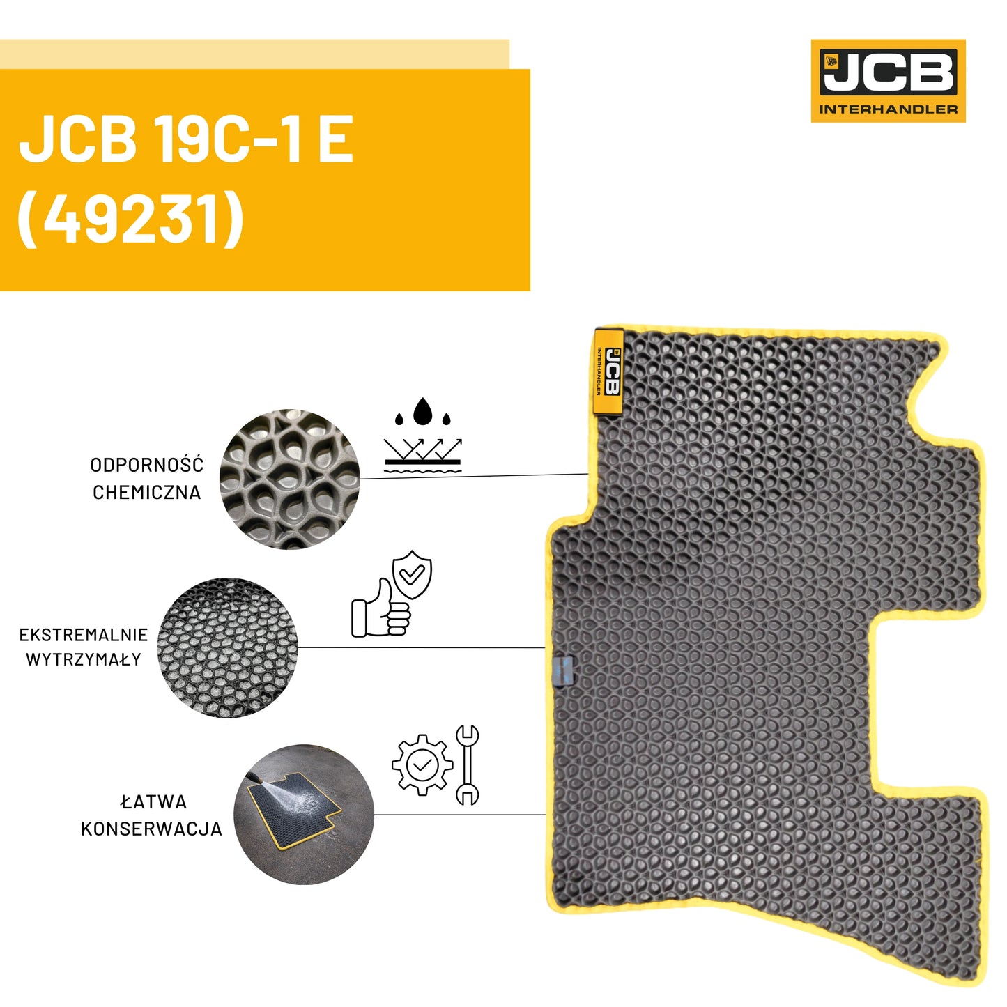 Dywanik eva 3d minikoparka 19c 1 e – oryginalna część JCB | Interhandler Białystok