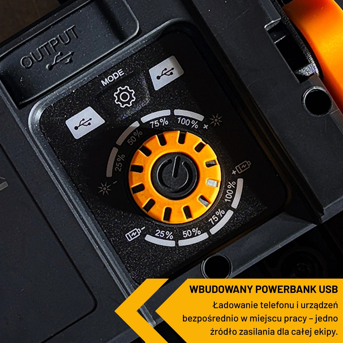 Lampa budowlana na statywie JCB 2500 lm – profesjonalne lampy budowlane