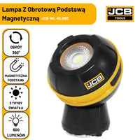 JCB Oświetlenie robocze z obrotową podstawą magnetyczną