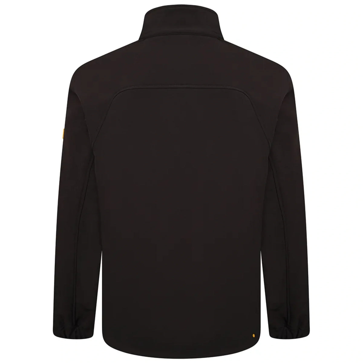 Kurtka robocza softshell JCB czarna, widok z tyłu
