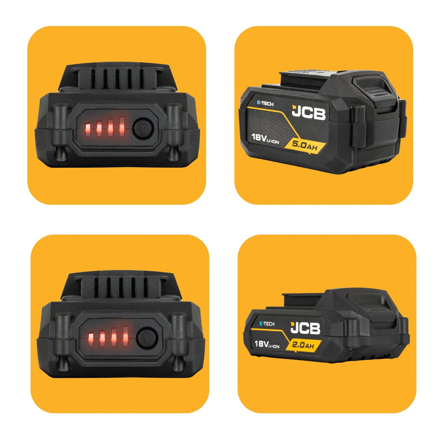 Zestaw elektronarzędzia JCB 160Nm – zestaw elektronarzędzi akumulatorowych, widok produktu