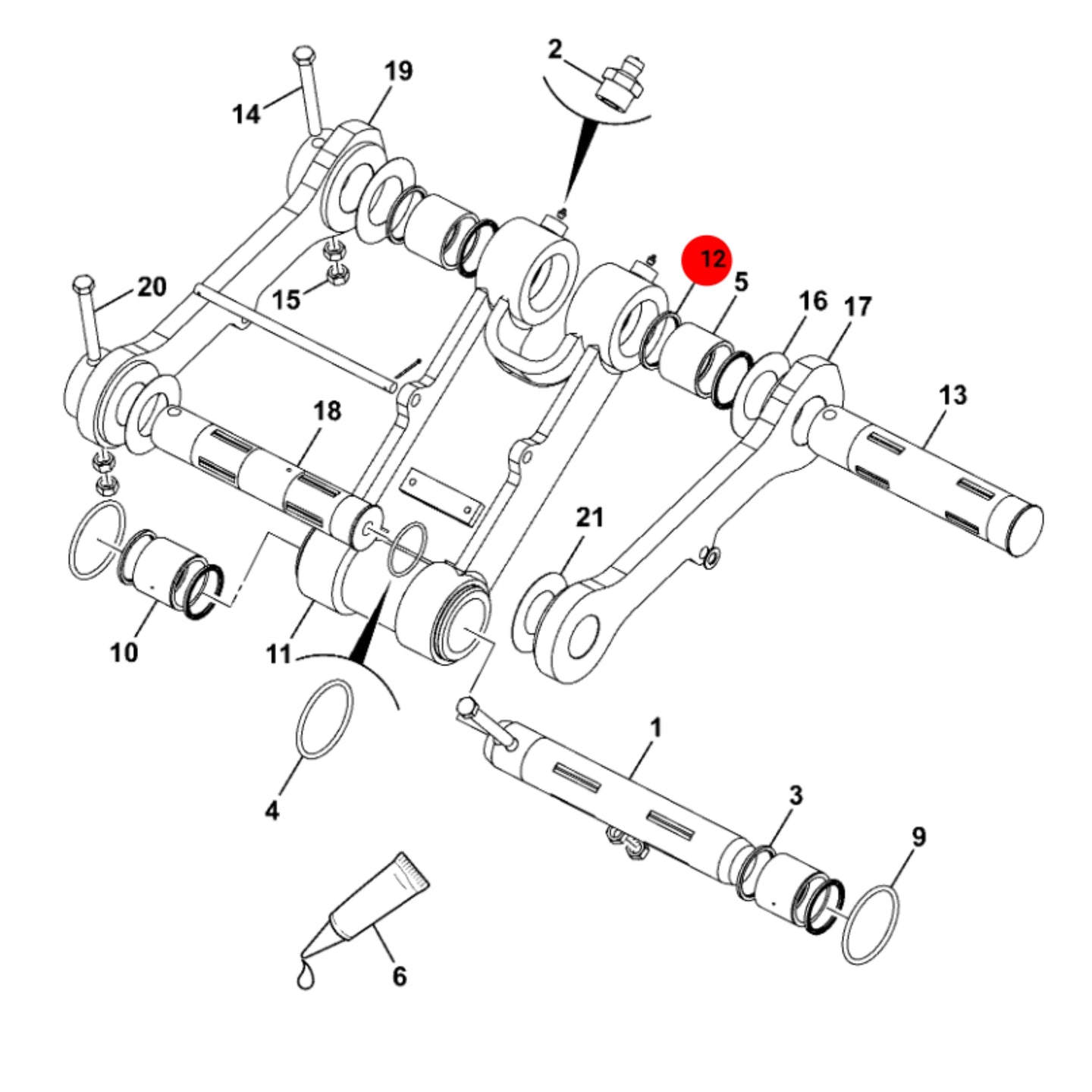 JCB Uszczelniacz Hydrauliczny Koparka Ładowarka KHV0102 Oryginał