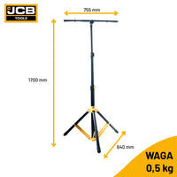 Lampa LED na statywie JCB – statyw budowlany