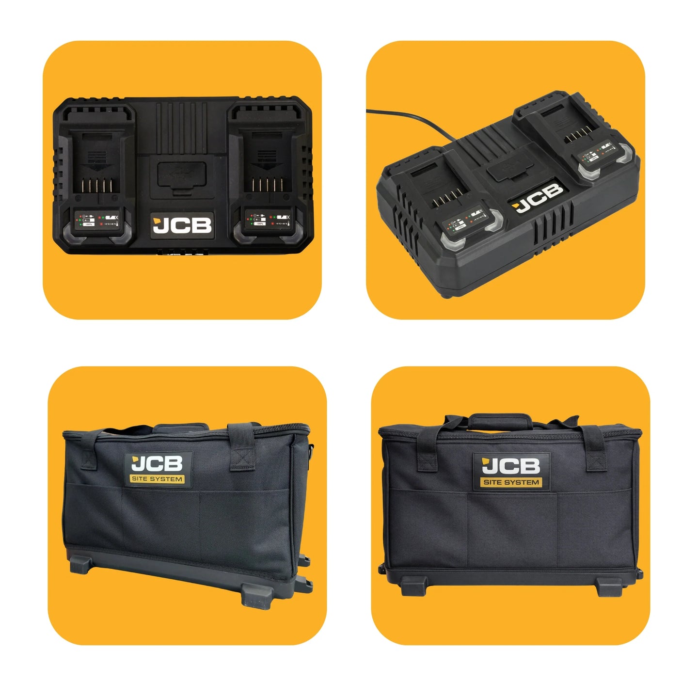 Zestaw elektronarzędzi akumulatorowych JCB 160Nm – zestaw narzędzi z wkrętarka, widok produktu