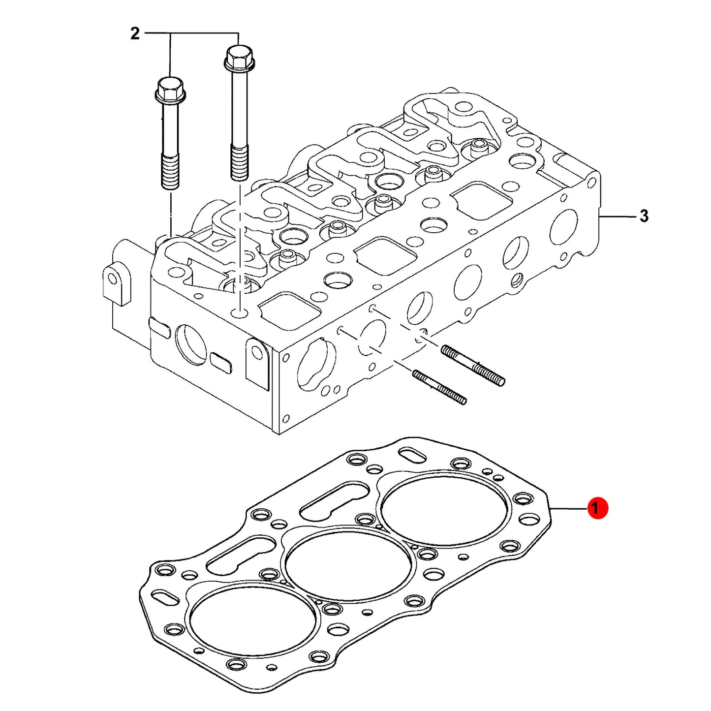 JCB Uszczelka Głowicy Cylindra 1.3Mm Uszczelka Silnik 02/630842 Oryginał
