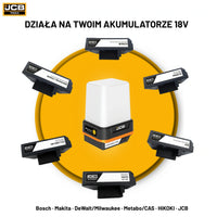 JCB Lampa 1600 lm zasilana akumulatorem elektronarzędzia