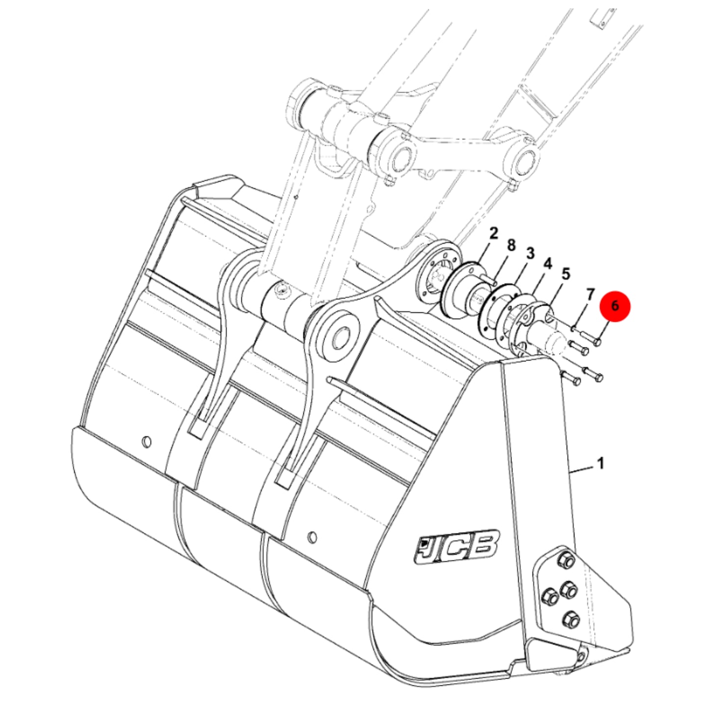 JCB Śruba Koparka Ładowarka Części 1316/3513D Oryginał