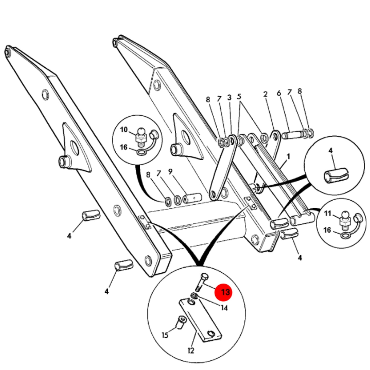 JCB Śruba M10 Koparka Ładowarka Części 1391/3411Z Oryginał
