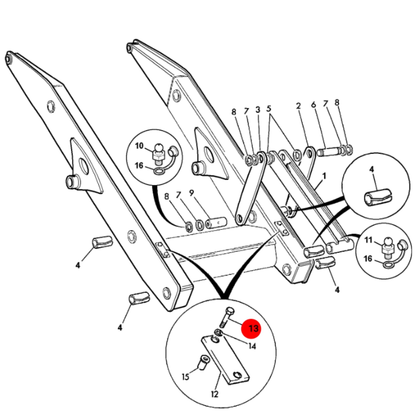 JCB Śruba M10 Koparka Ładowarka Części 1391/3411Z Oryginał