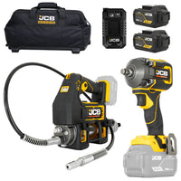 Zestaw JCB-18PKIT-5 smarownica akumulatorowa klucz udarowy 350Nm 2x akumulator 5Ah ładowarka torba Site System